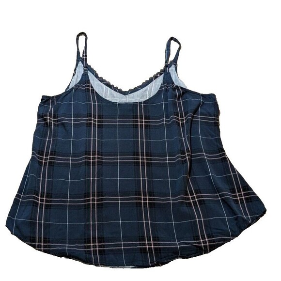 Torrid Women's Ava Stretch Challis Lace Trim Cami Navy/Pink Size 1 - Picture 2 of 10